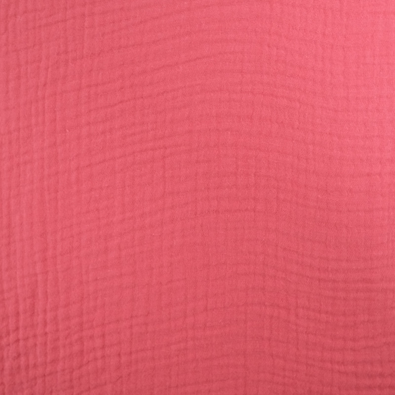 Double Gaze Unie Corail - Maison Klem